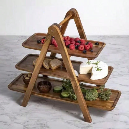 3-Tier Wooden Tray, Made Of Rosewood